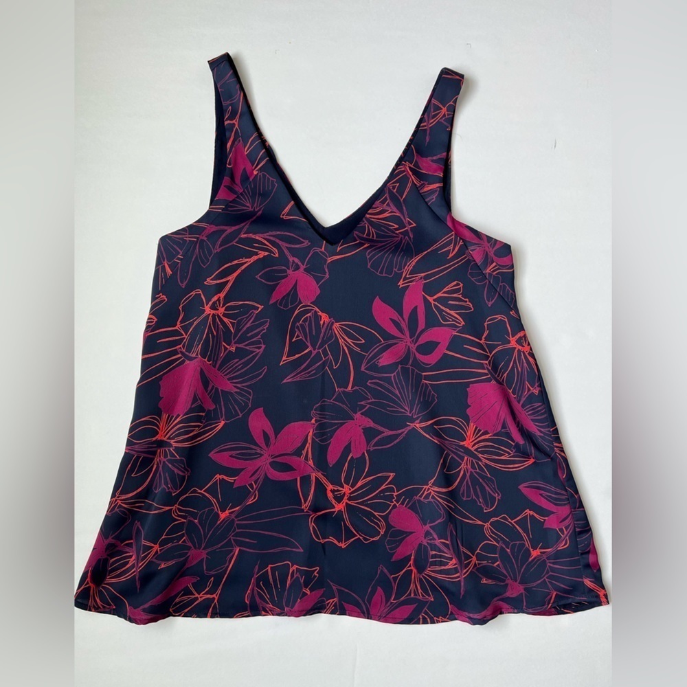 NWOT Allison Joy blue multi color floral camisole Size Small
